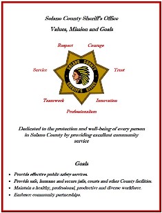 Sheriff Mission Vision Goals